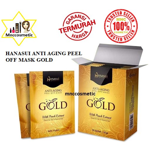 Jual HANASUI ANTI AGING PEEL OFF MASK GOLD Shopee Indonesia