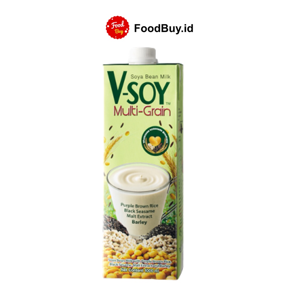 Jual V Soy Soya Bean Milk Multi Grain 1 L Shopee Indonesia