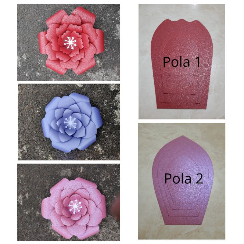 Jual Pattern Pola Paper Flower Kertas Jasmine Bunga Paper Flower