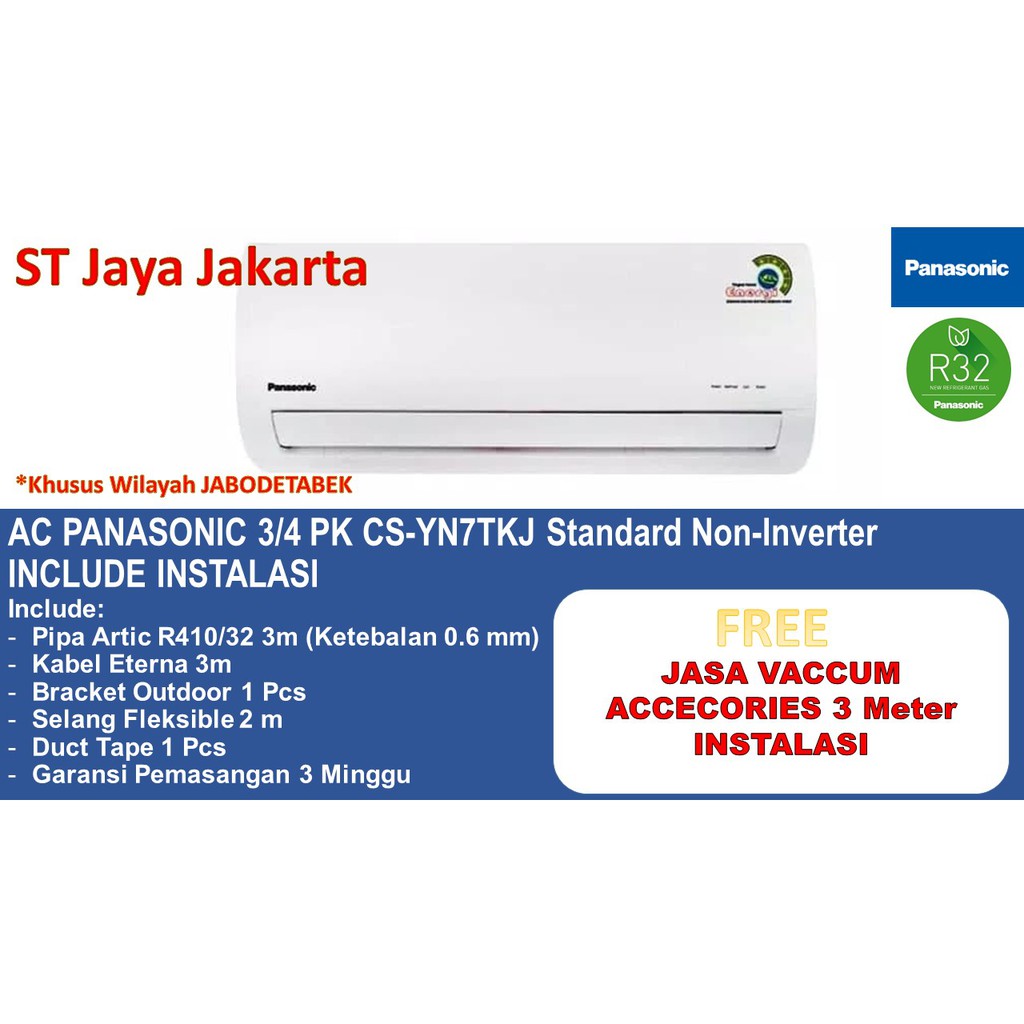 Jual Pasang Ac Panasonic Pk Pk Pk Pk Cs Yn Wkj