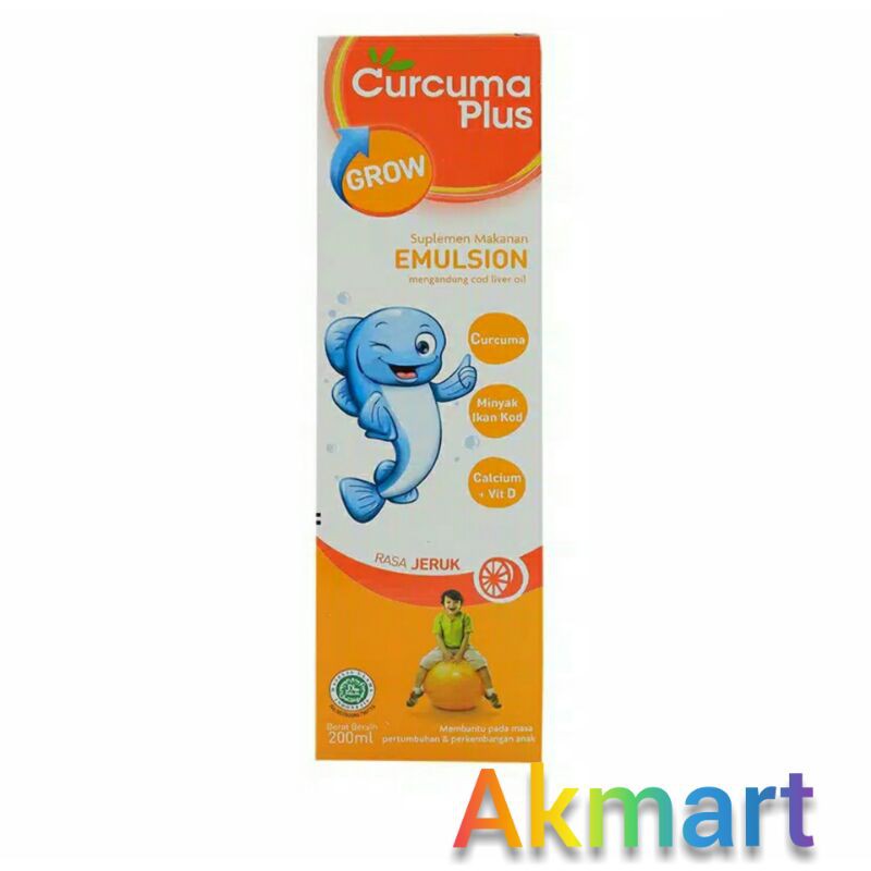 Jual Curcuma Plus Grow Emulsion Syrup Orange 200ml Shopee Indonesia