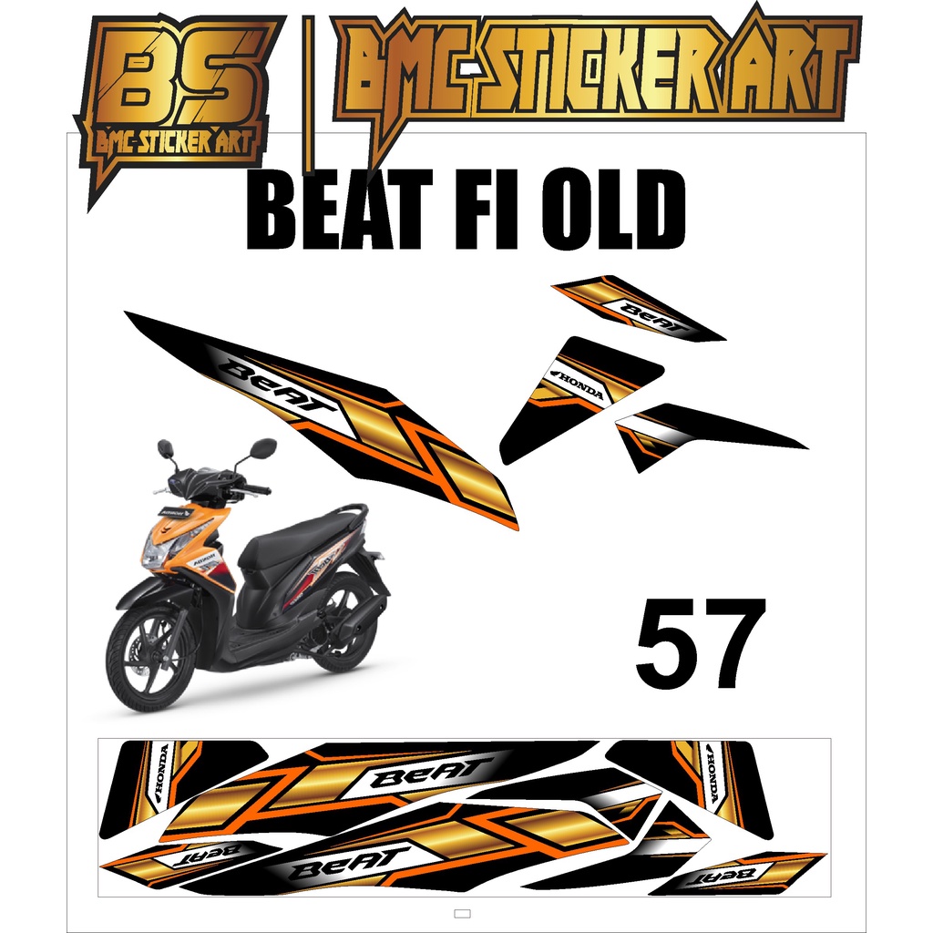 Jual Sticker Lis Striping Honda Beat Fi Old Sticker Variasi