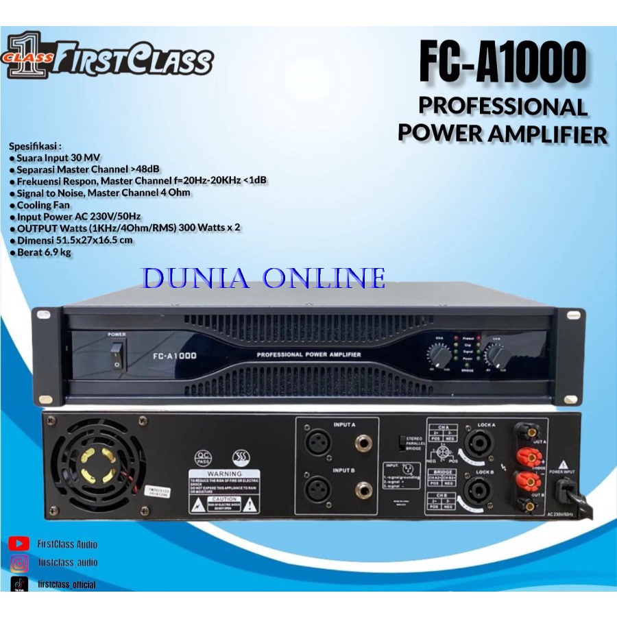 Jual Power Amplifier Firstclass Fc A Ampli Fc A Fca