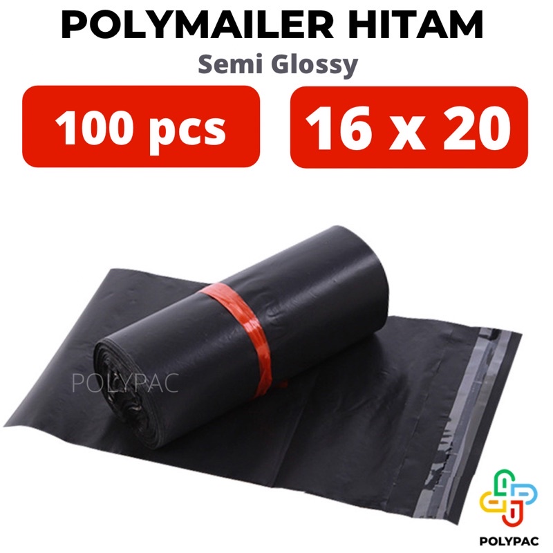 Jual Plastik Polymailer Hitam Semi Glossy Ldpe X Isi