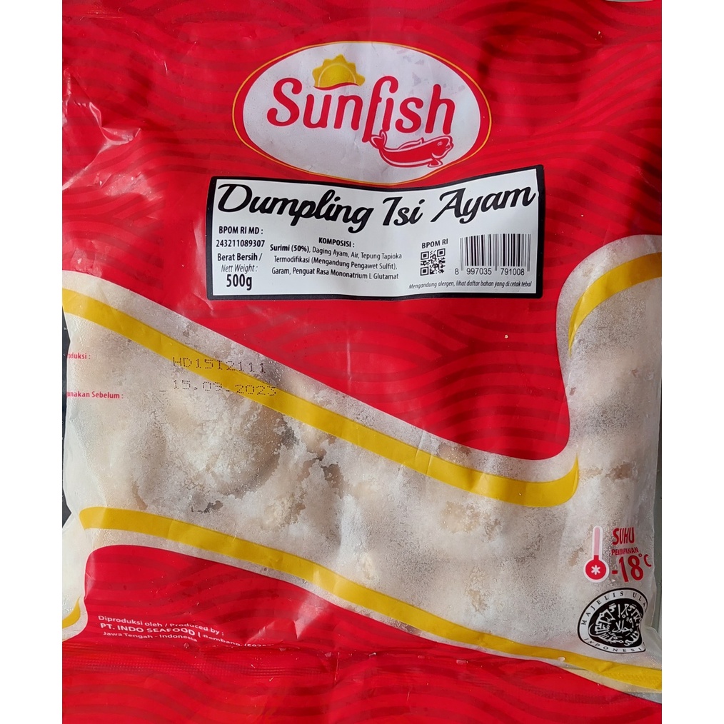 Jual SUNFISH DUMPLING CHICKEN 500g Shopee Indonesia