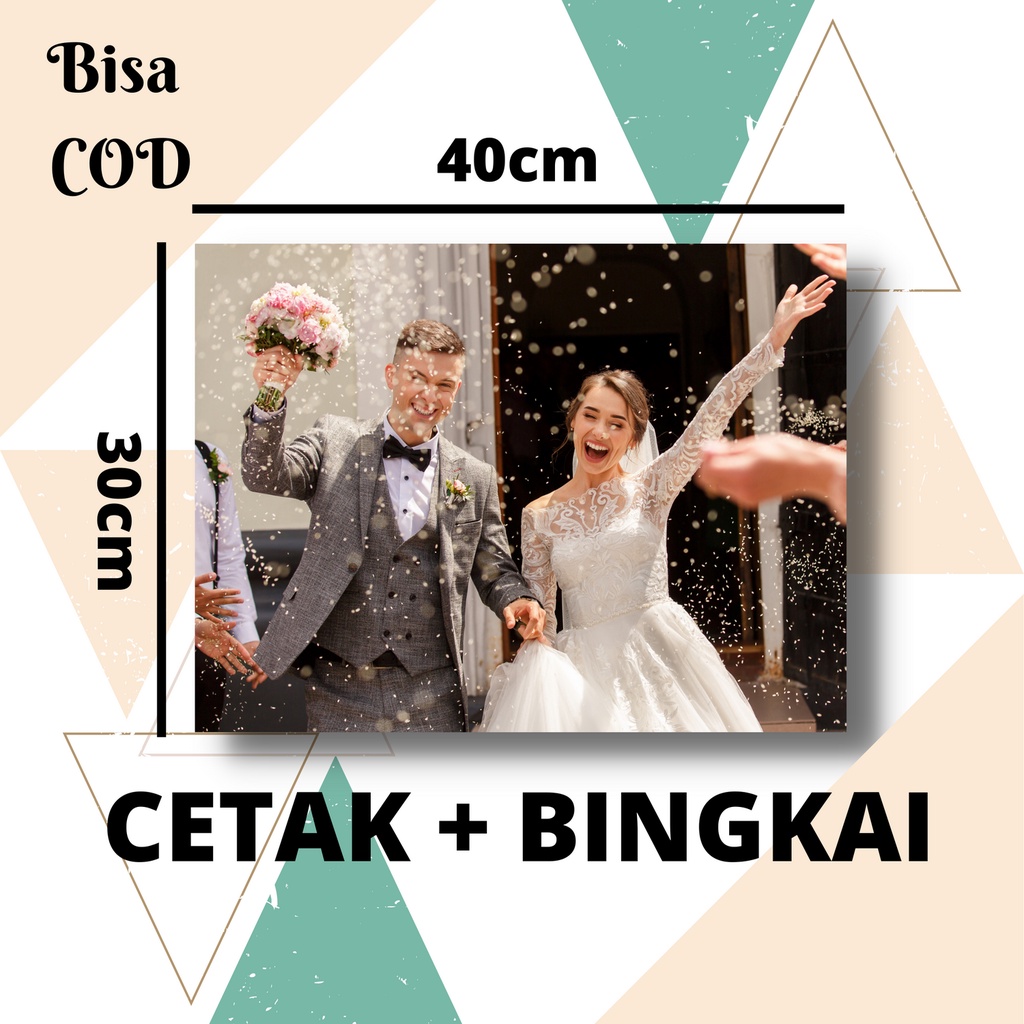 Jual CETAK FOTO UK 17R MEDIA PAPAN MDF 30 X 40 Cm Isi 4pcs Shopee