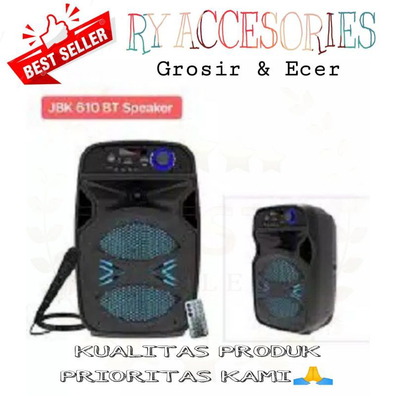 Jual Ry Speaker Karaoke Bluetooth Portable Jbk Plus Mic Shopee