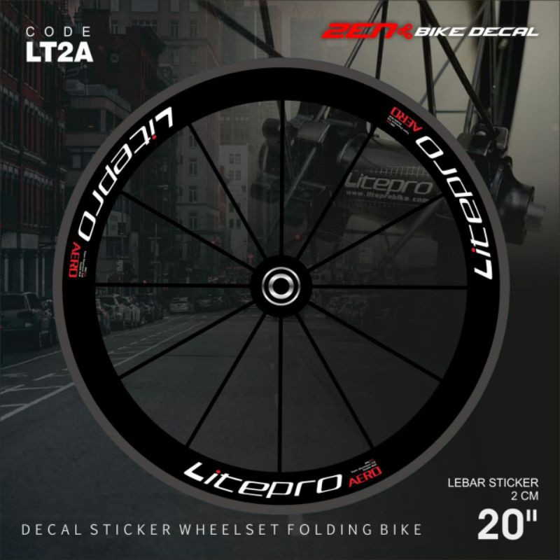 Jual Sticker Velg Rim Wheelset Sepeda Lipat Ukuran Ring 20 Inch