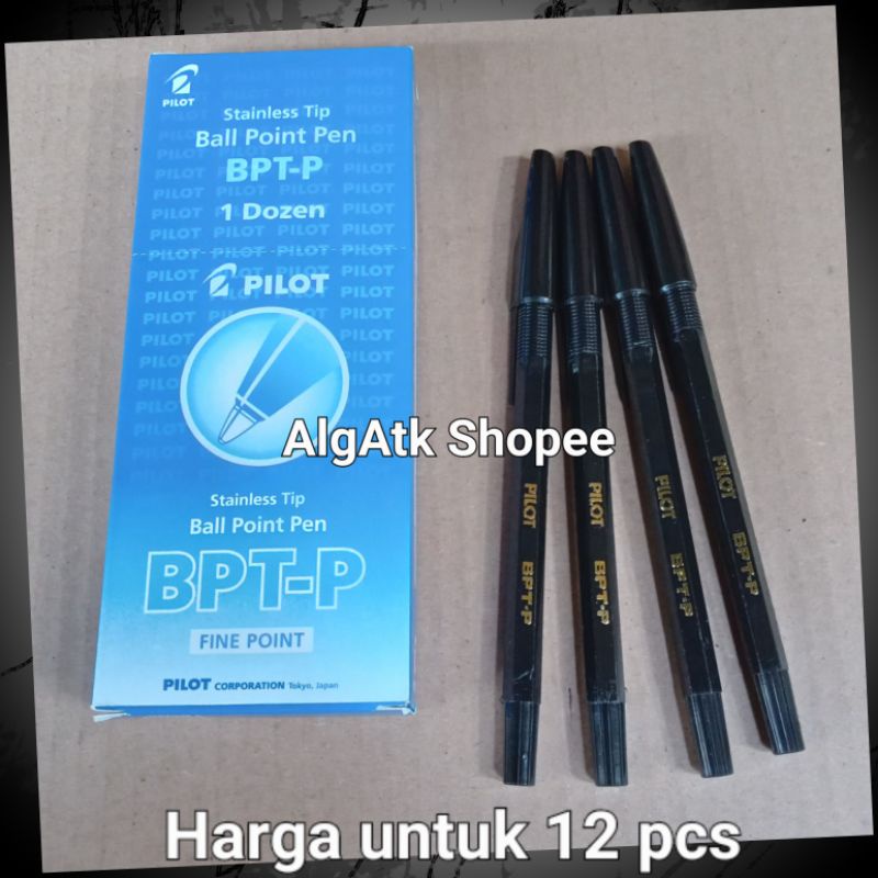 Jual Pulpen Pilot BPT P Hitam Isi 12 Pcs Shopee Indonesia