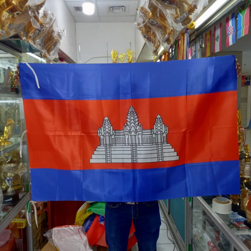 Jual Bendera Negara Kamboja Berkualitas Ukuran90x135 Shopee Indonesia