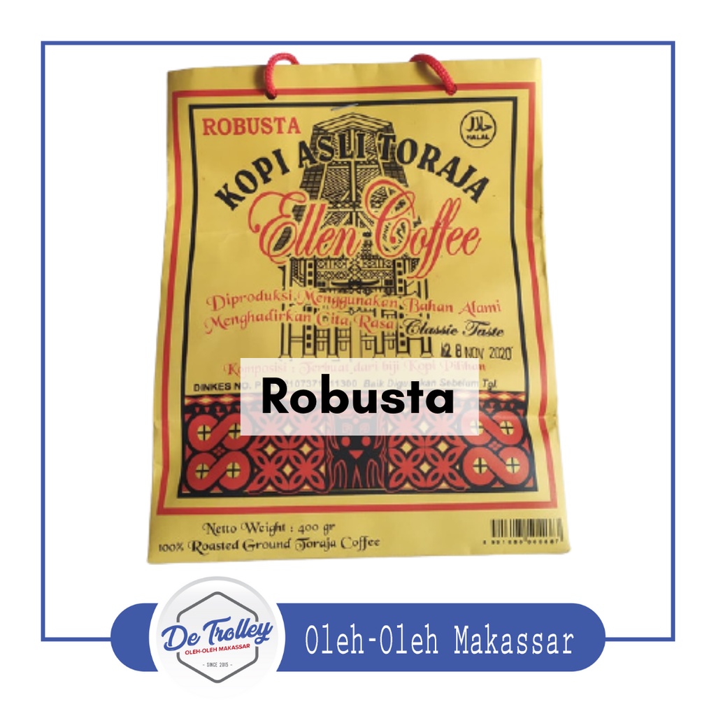 Jual Kopi Robusta Toraja By Ellen Coffee Isi 400gram Oleh Oleh Khas