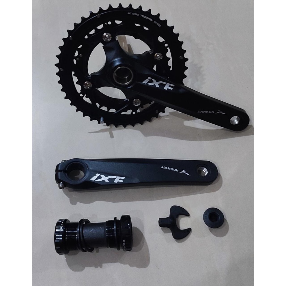 Jual Crank Set Ixf Ht2 Hitam Chainring Sram 44t 33t 2 Speed BB Kunci