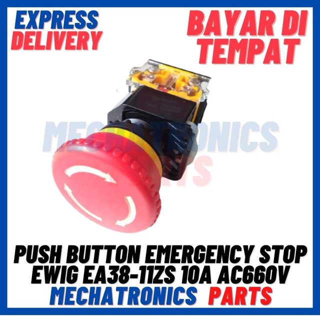 Jual SWI 9046 PUSH BUTTON EMERGENCY STOP EWIG EA38 11ZS SELF LOCKING