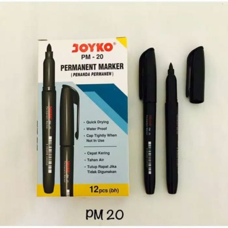 Jual Permanent Marker Spidol Permanent Joyko PM 20 Shopee Indonesia