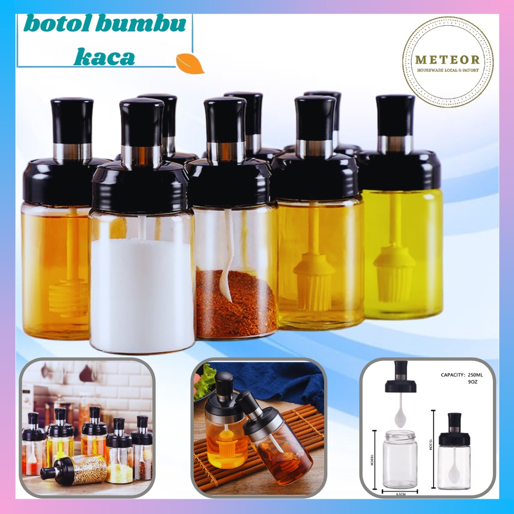 Jual Botol Bumbu Kaca Wadah Tempat Bumbu Dapur Toples Gelas Kopi Minyak