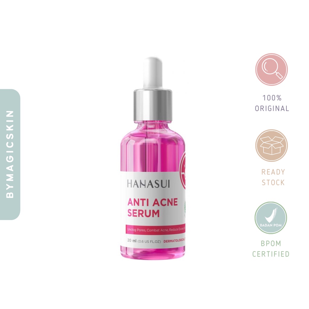 Jual Hanasui Anti Acne Serum New Look Improved Formula 20ml Shopee