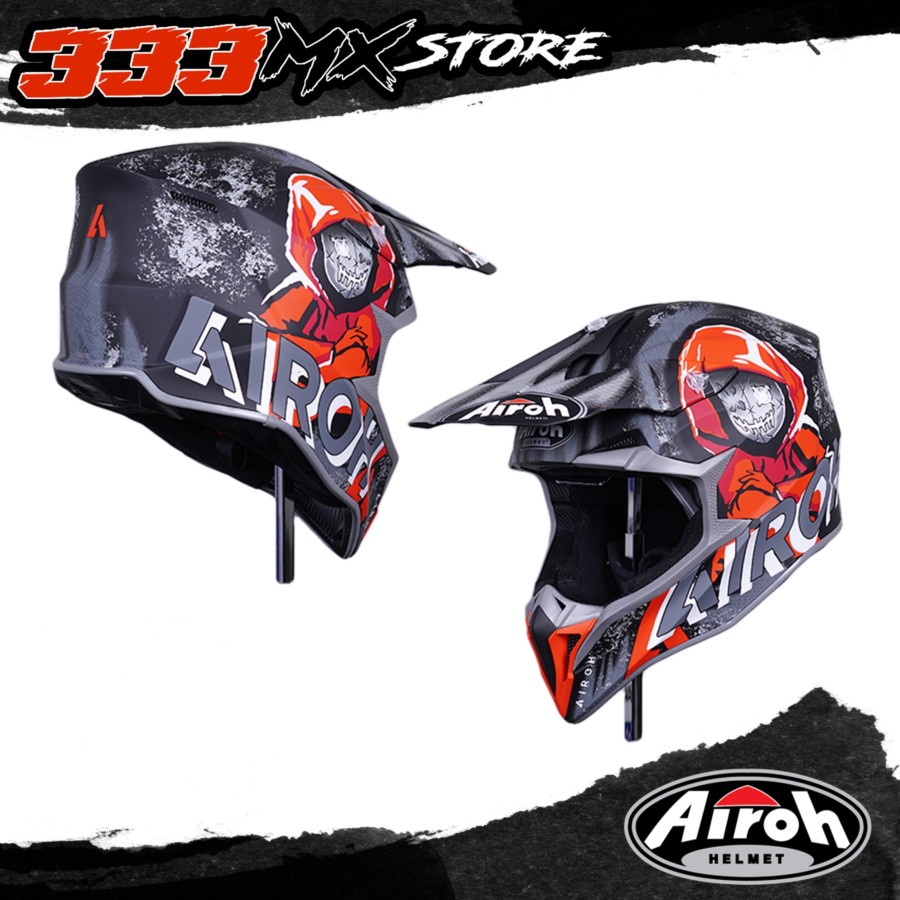 Jual AIROH WRAAP ALIEN RED 2022 HELM CROSS AIROH WRAAP ALIEN RED