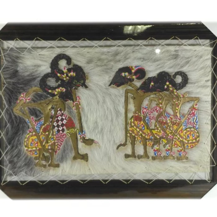 Jual LUKISAN WAYANG KULIT PANDAWA JUMBO 70x50 Cm PAJANGAN DEKORASI