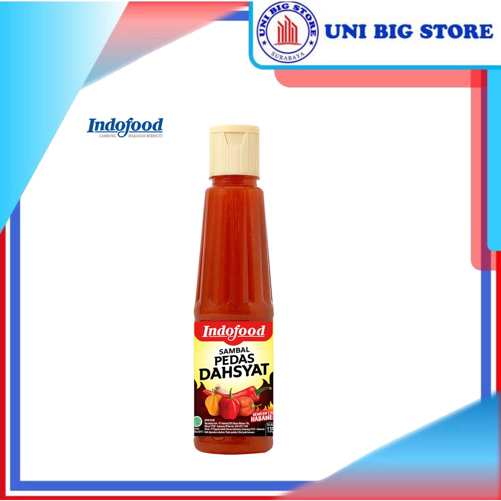 Jual Indofood Saus Sambal Pedas Dahsyat 135 Ml Saos Hot Chili Sauce