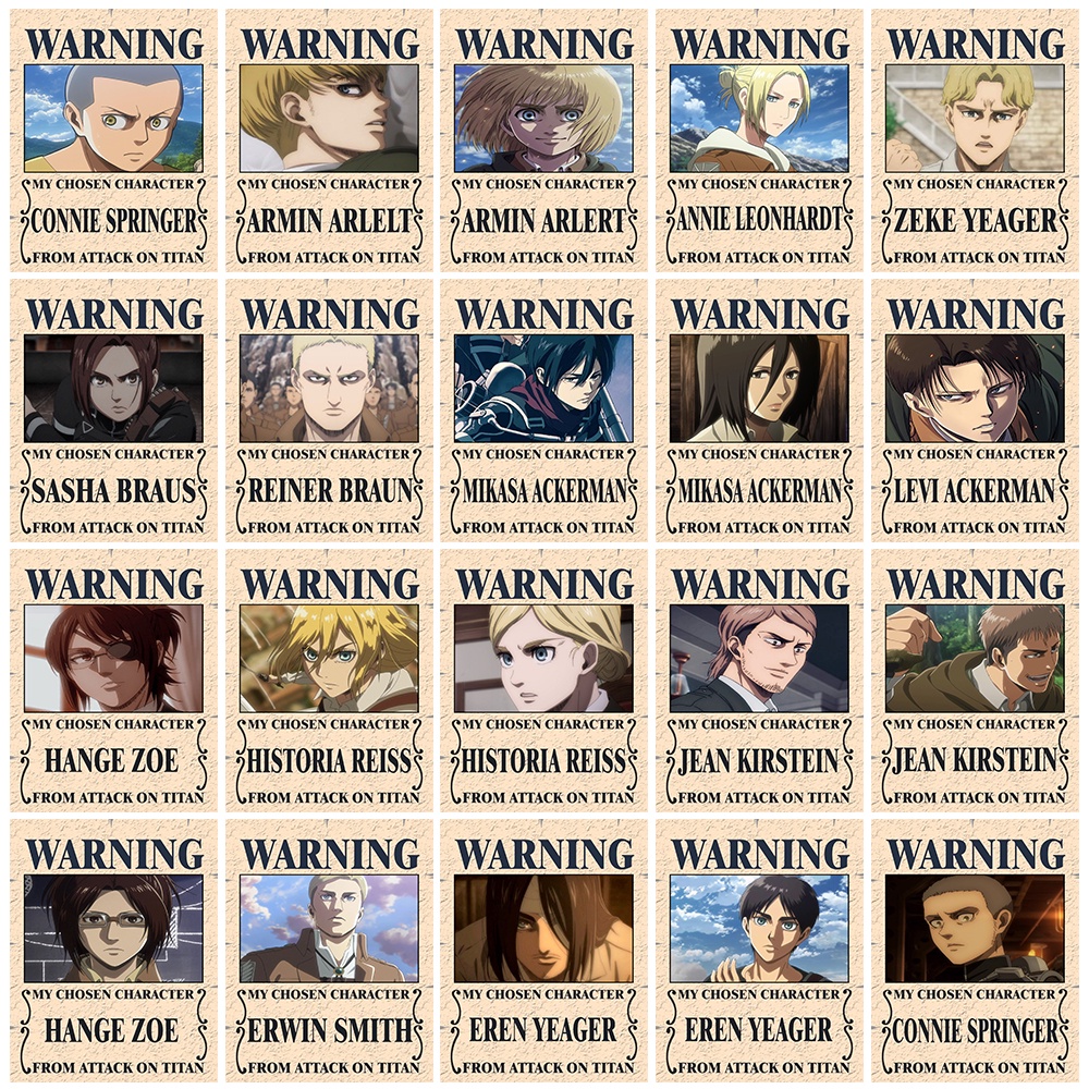 Jual Mohon Baca Deskripsi Produk POSTER ANIME WARNING A4 SHINGEKI NO