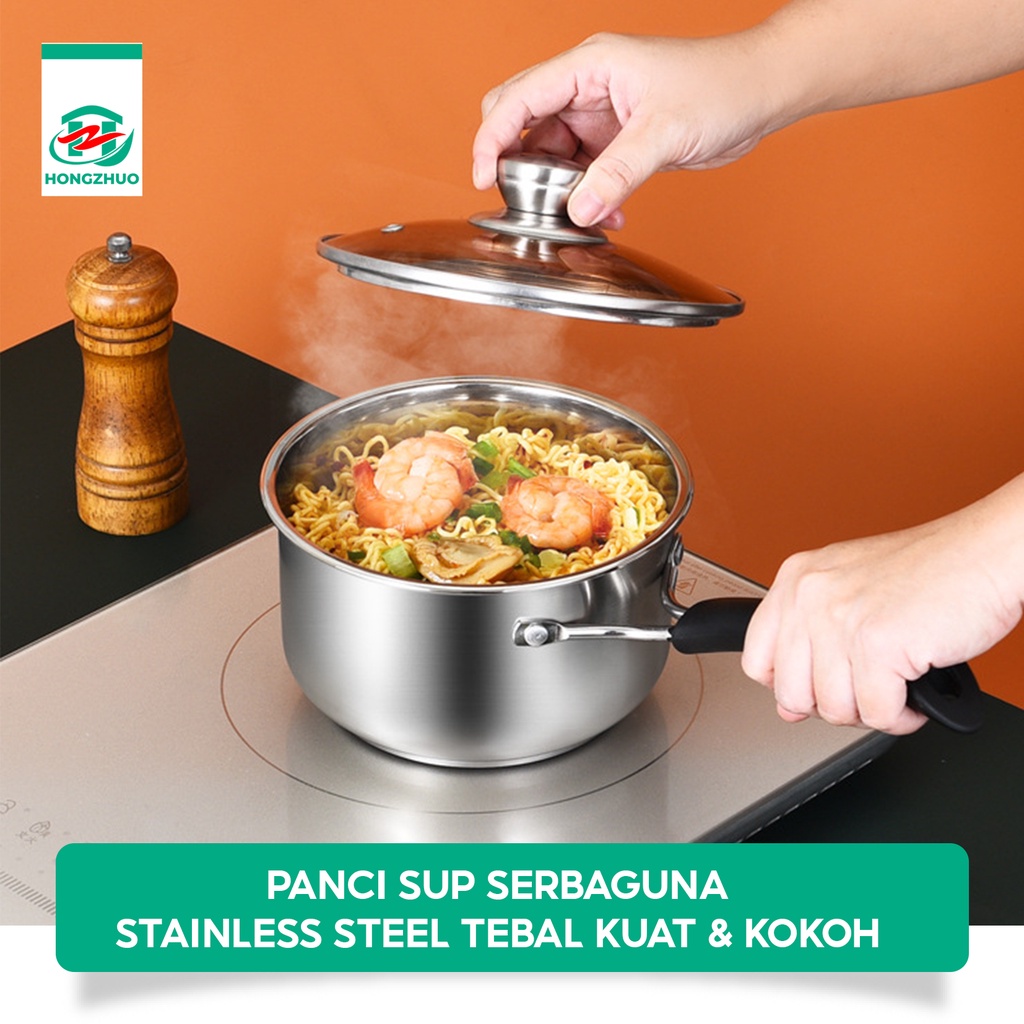 Jual Hongzhuo Panci Kuah Anti Lengket Stainless Dengan Gagang Cm