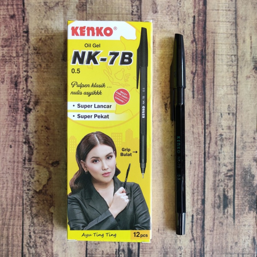 Jual Kenko Pen Oil Gel Black Pack Pcs Ballpoint Kenko Nk B