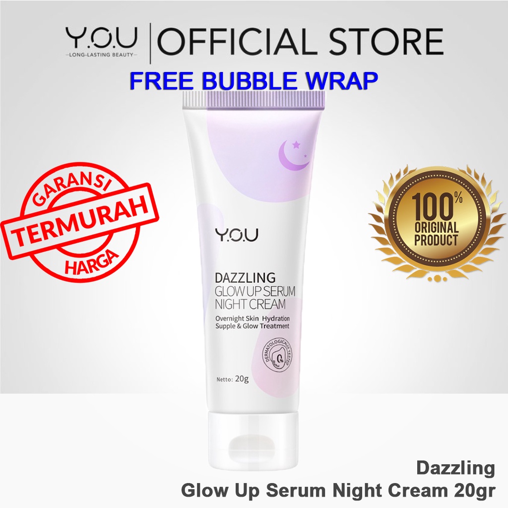 Jual YOU Dazzling Glow Up Serum Night Cream 20 Gr Menutrisi Kulit