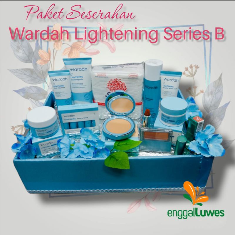 Jual PAKET SESERAHAN WARDAH LIGHTENING SERIES B FREE BOX WARDAH PAKET