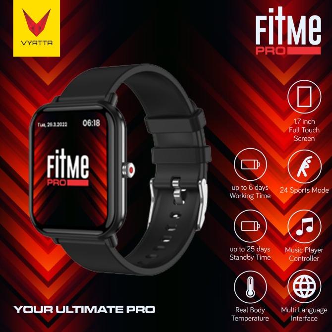 Jual Vyatta Fitme Pro Smartwatch Custom Watch Face Full Touch Metal