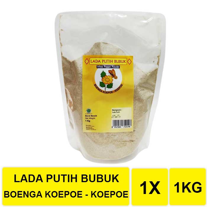 Jual Lada Putih Bubuk Cap Boenga Koepoe Kopoe Bunga Kupu Kupu Kg