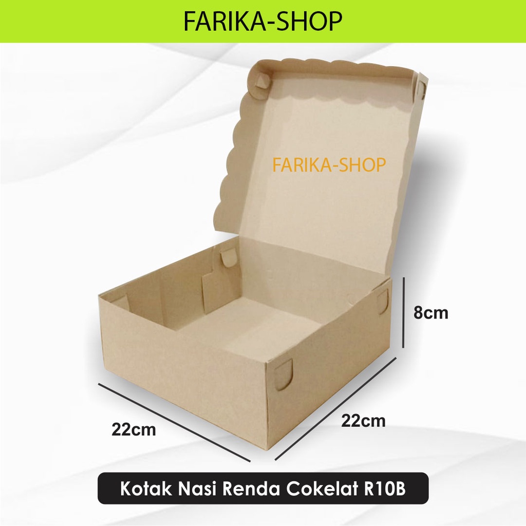 Jual Dus Nasi Motif Renda Coklat Isi 10 Pcs Dus Kotak Nasi Katering