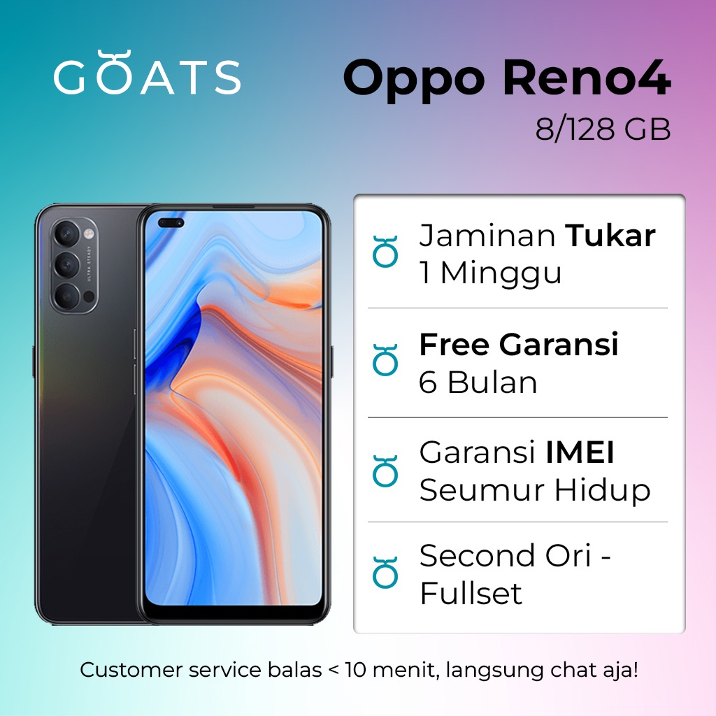 Jual Oppo Reno Second Seken Bekas Garansi Bulan Fullset