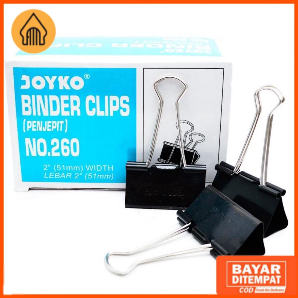 Jual Binder Clip Penjepit Kertas Joyko No 260 Ukuran 51mm Shopee