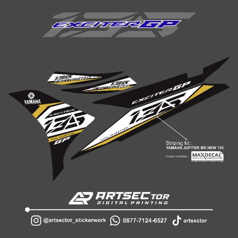 Jual Stiker Striping Transparan Mx New Exciter Gp Striping Variasi