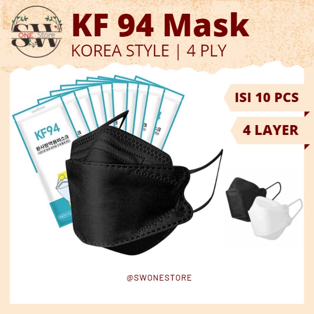 Jual Masker KF94 KOREA STYLE 4 PLY ISI 10 PCS Shopee Indonesia