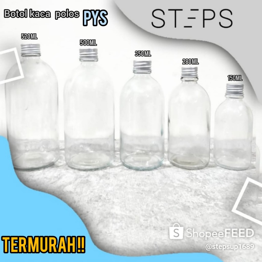 Jual BOTOL KACA POLOS BULAT Shopee Indonesia