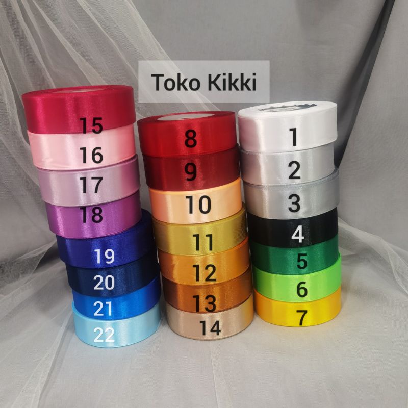 Jual Banyak Warna Pita Satin Roll Cm Inch Kado Hadiah