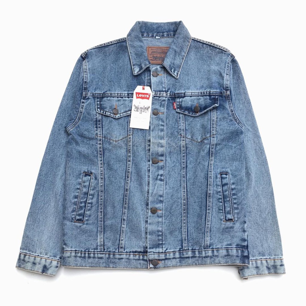 Jual Jaket Jeans Oversize Denim Levis Acid Soft Blue Sandwash Blue