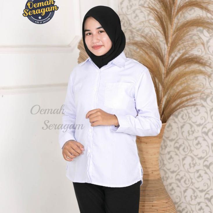 Jual BAJU PUTIH MAGANG Kemeja Putih Polos Wanita Kemeja Wanita Formal