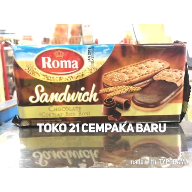 Jual Roma Sandwich Chocolate 157 Gram Roma Coklat Cokelat Bon Bon