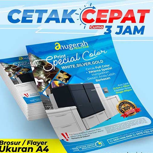 Jual Cetak Brosur Flyer Media Promosi Brosur Art Paper Murah A Full