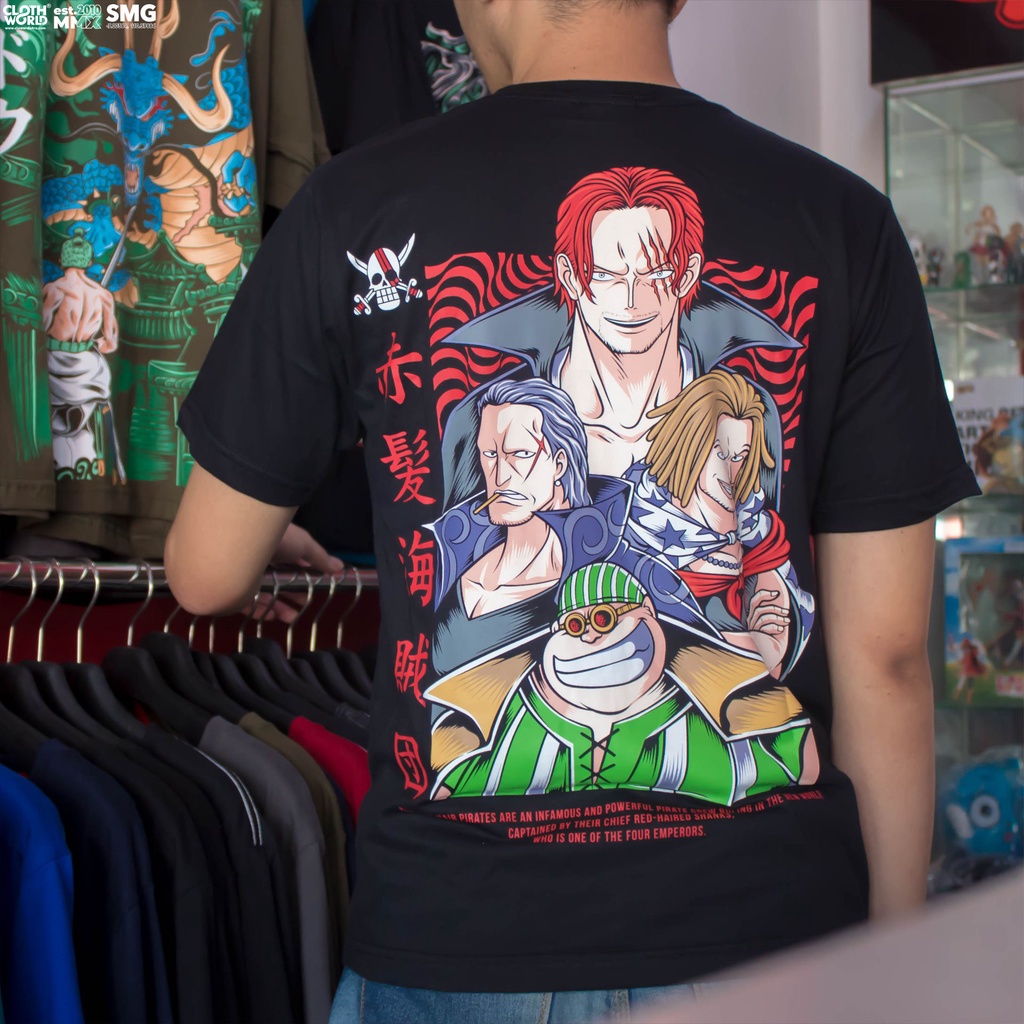 Jual Red Hair Pirates Top Fighters Akagami Shanks Benn Anime Kaos