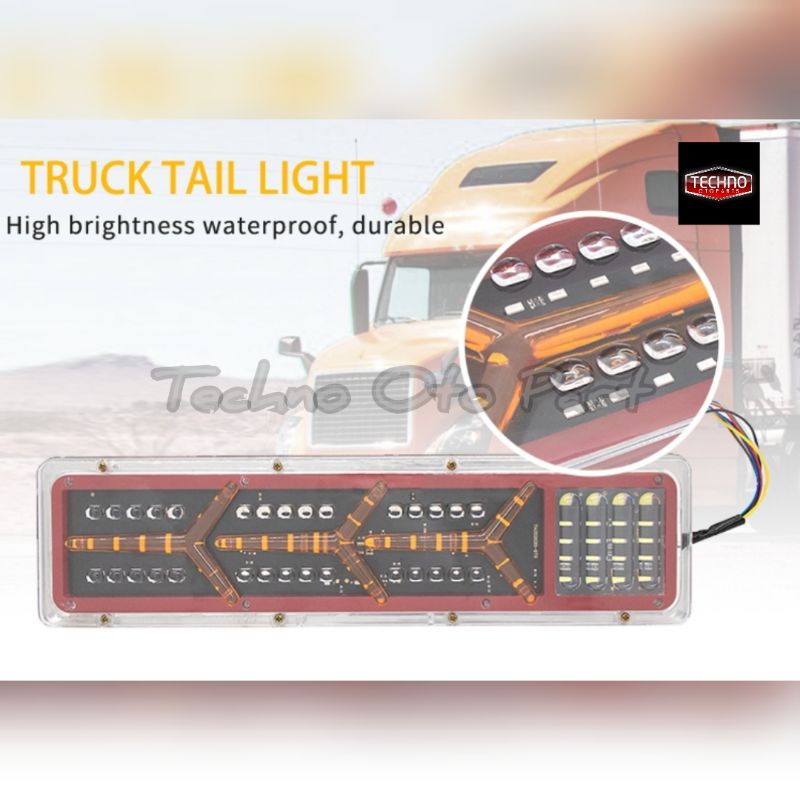 Jual Lampu Led Stoplamp Bak Truk V Cm Model Panah Universal Set