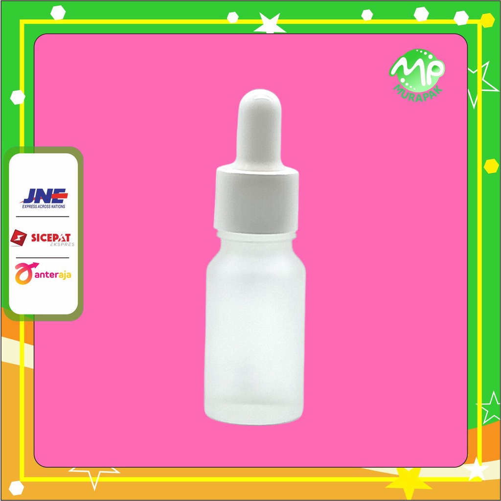 Jual BOTOL PIPET 10ML KACA FROSTED RING PUTIH MULUS Shopee Indonesia