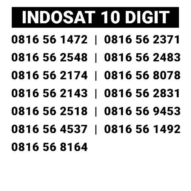 Jual Kartu Perdana Indosat IM3 10 Digit Nomor Cantik Ooredoo 4G