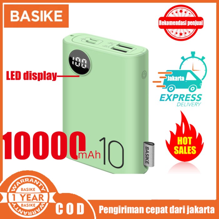 Jual Power Bank Dual Usb Lcd Basike Mah Mini Murah Fast Charging