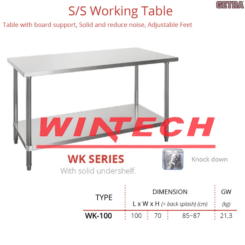 Jual Getra Wk Wk Wk Working Table Stainlees Steel Meja