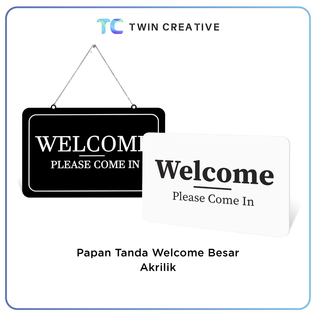 Jual Wall Decor Welcome Sign Acrylic Exclusive Papan Tanda Selamat