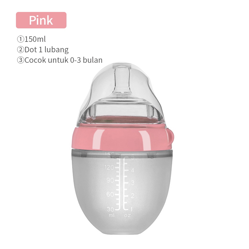 Jual VICTOKY Dot Bayi Botol Susu Bayi Bahan Silikon Feeding Bottle Wide