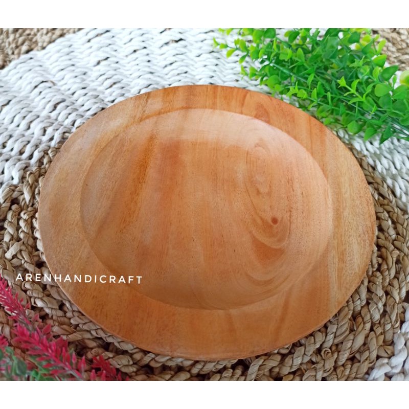 Jual Arenhandicraft Piring Cekung Kayu Mahoni Cm Shopee Indonesia